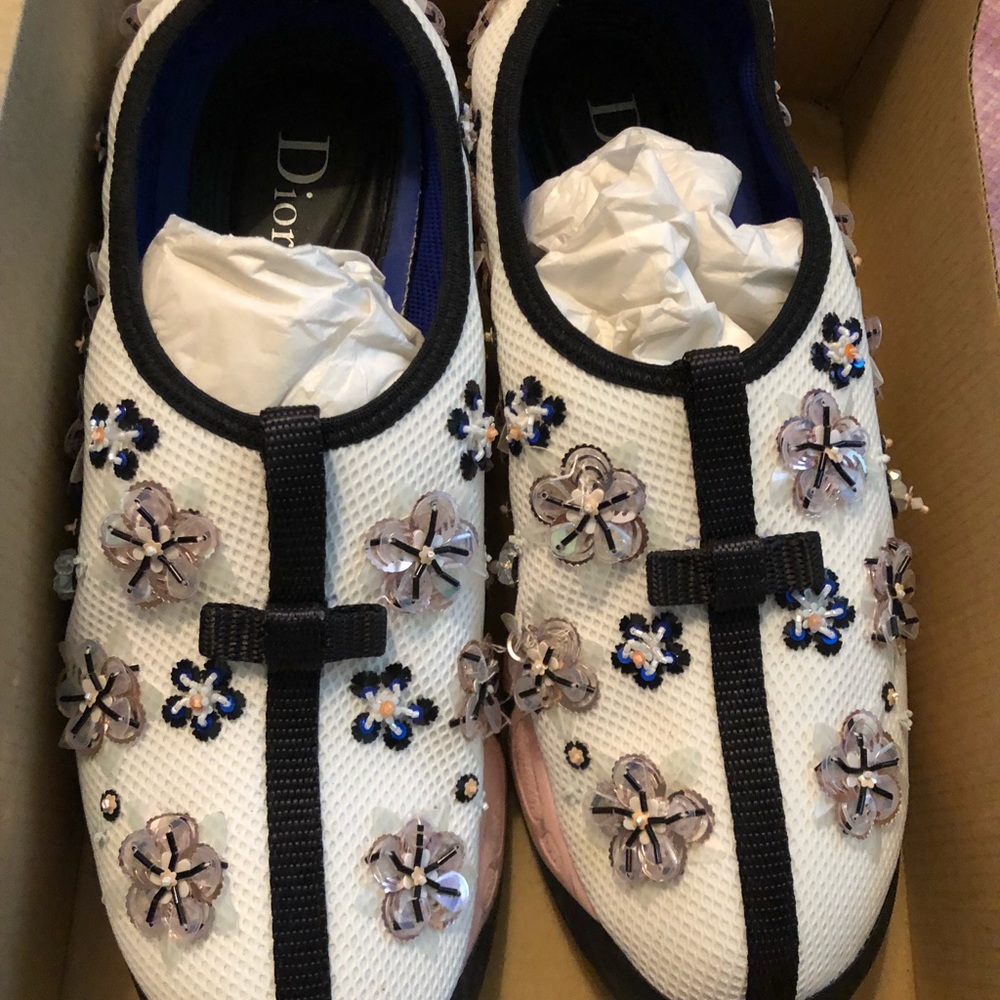 CHRISTIAN DIOR FUSION EMBELLISHED SNEAKERS